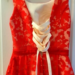 Red lace dress size 2